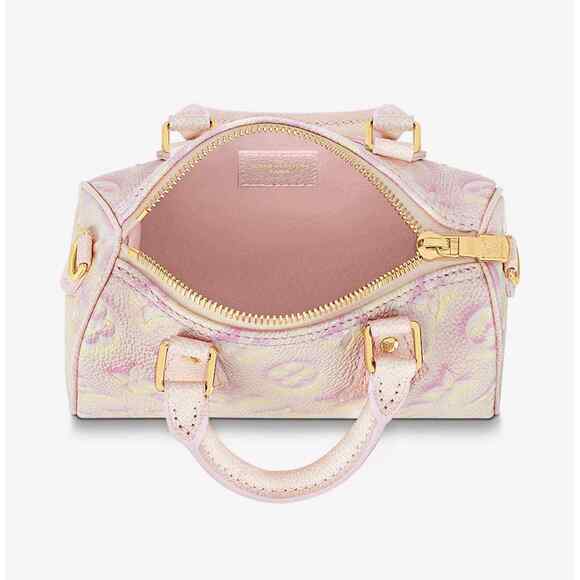 Louis Vuitton Nano Speedy Stardust Mini Monogram LV Logo Crossbody Shoulder Bag - Picture 11 of 12